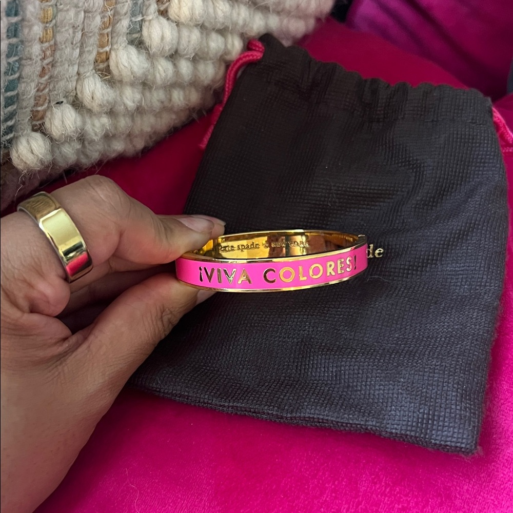 Kate Spade Vibrant Pink and Gold Bracelet